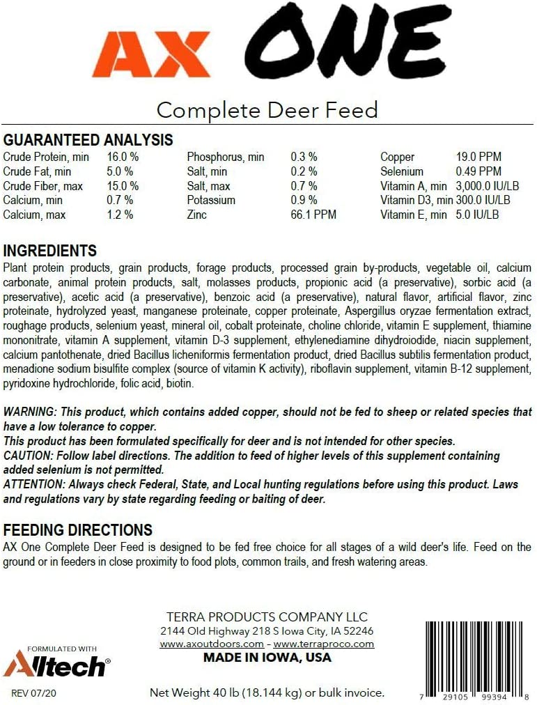 AX One - Complete Deer Feed Pallet (50 Bags)